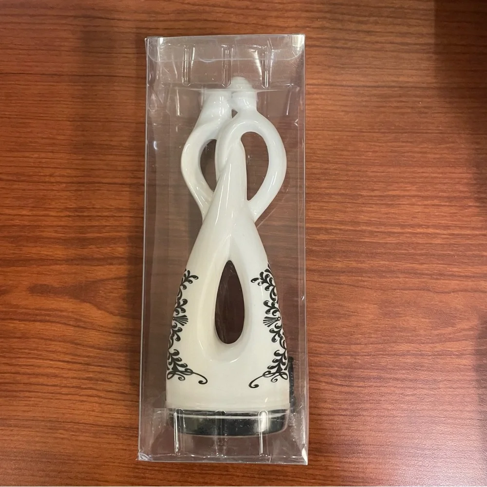 Studio His & Hers Wedding Anniversary Black & White Cake Topper